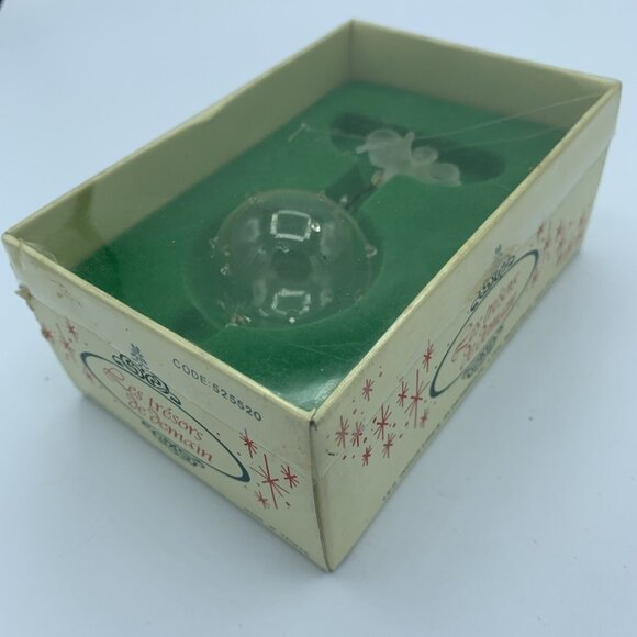 Vintage Blown Glass Christmas Ornament with Frosted Bow – Tomorrows Treasures - Picture 8 of 8